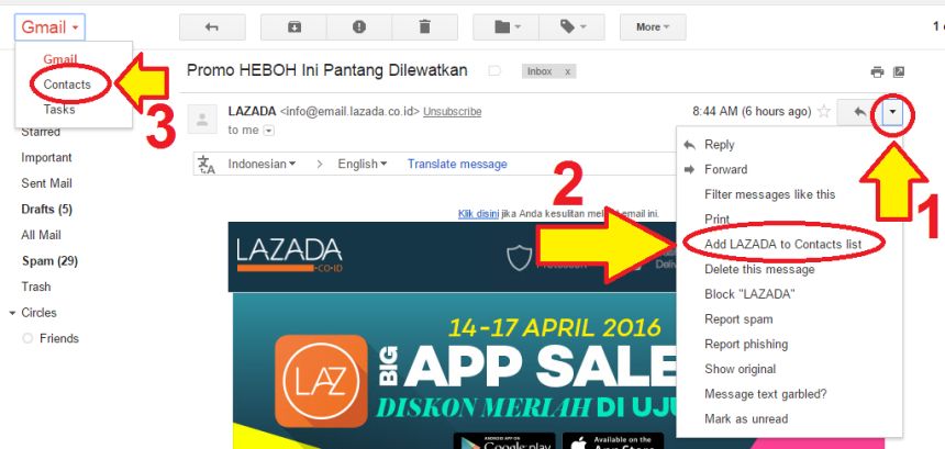 cara menambah kontak dari gmail di windows pc