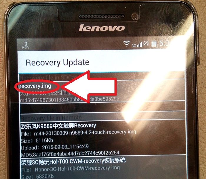 cara flash custom recovery lenovo a5000 twrp